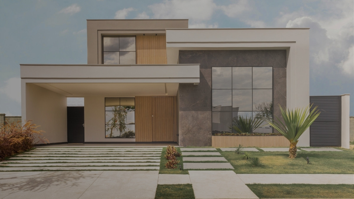 Fachada de una vivienda residencial en un entorno tranquilo